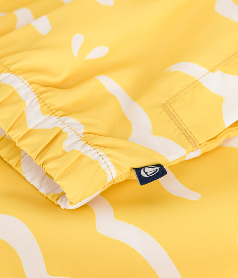 Ultraleichte Kinder-Windjacke gelb/weiss