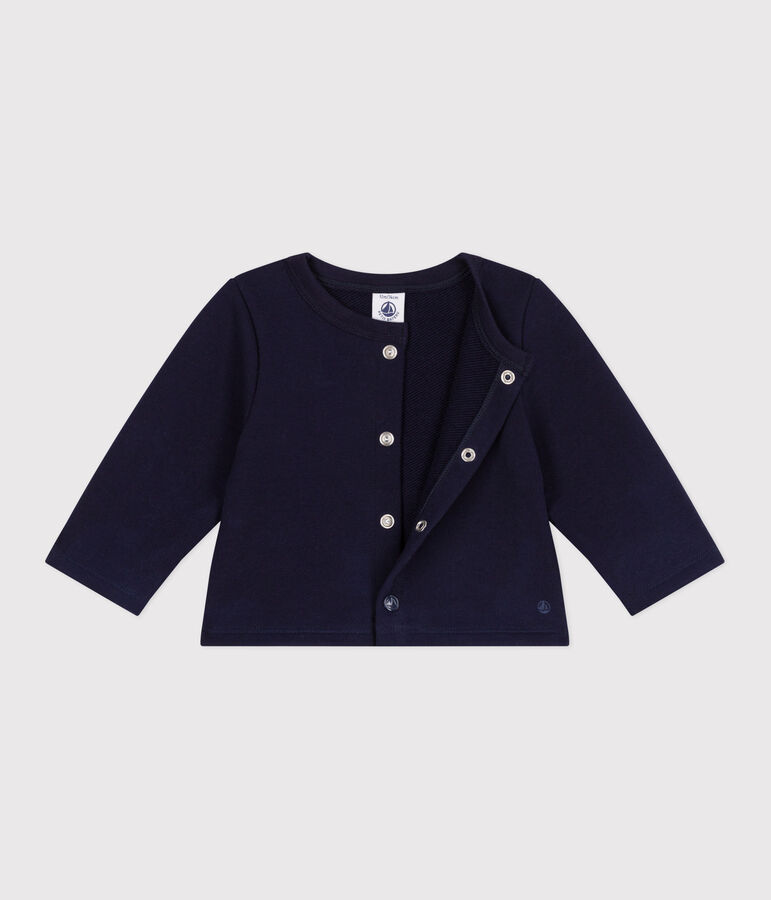 Baby-Cardigan aus einfarbiger Baumwolle blau