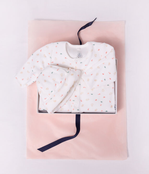 Newborn-Geschenkset aus bedruckter Baumwolle vielfarbig