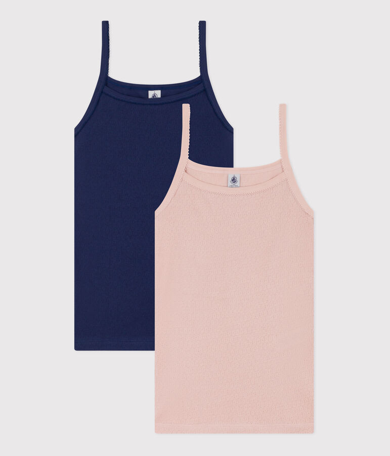 Damen-Spaghetti-Top aus Aujour-Baumwolle vielfarbig