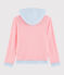 Gestreiftes Kapuzen-Sweatshirt aus Baumwolle für Damen rosa GRETEL/weiss MARSHMALLOW