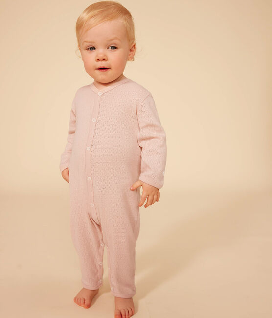 Baby-Pyjama ohne Füße aus Baumwolle rosa SALINE