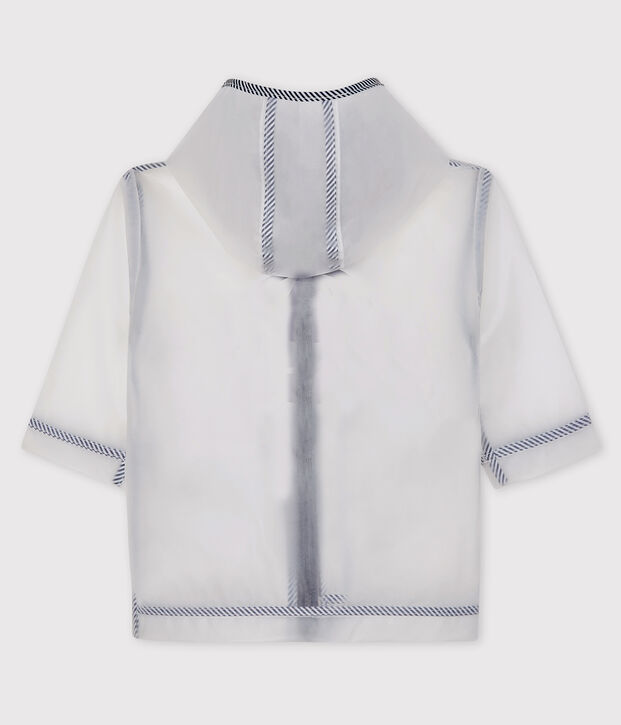Transparente Unisex-Baby-Regenjacke weiss