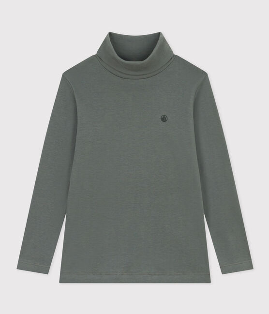 Kinder-Rollkragenshirt aus Baumwolle grün THUYA