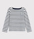 Kindershirt aus Jerseystoff mit Marinestreifen für Mädchen