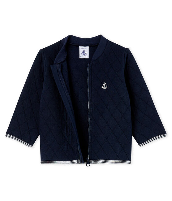 Baby-Cardigan aus gestepptem Doppeljersey für Jungen blau SMOKING CN