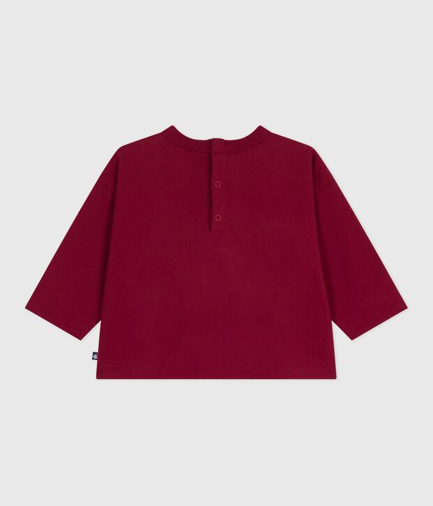 Lang&auml;rmliges Baby-T-Shirt aus Baumwolle rot