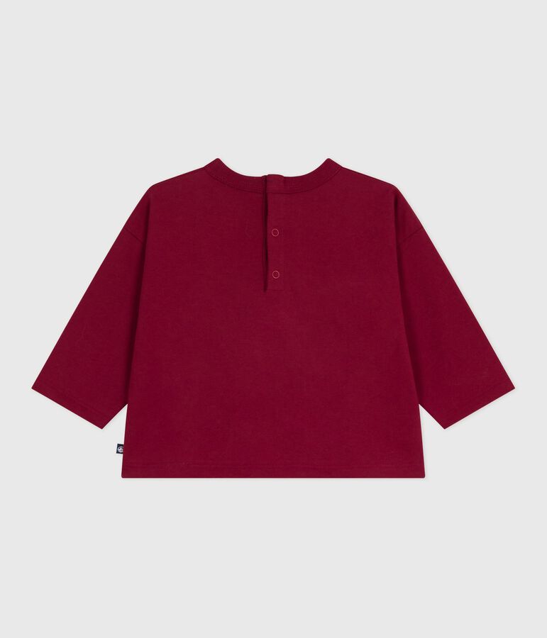 Lang&auml;rmliges Baby-T-Shirt aus Baumwolle rot