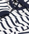 Baby-Kapuzensweatshirt aus dickem Jersey mit Marinestreifen weiss MARSHMALLOW/blau SMOKING
