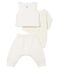 3-teiliges Baby-Set aus Doppeljersey weiss MARSHMALLOW