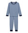 Jungen Schlafanzug blau LIMOGES/weiss MARSHMALLOW