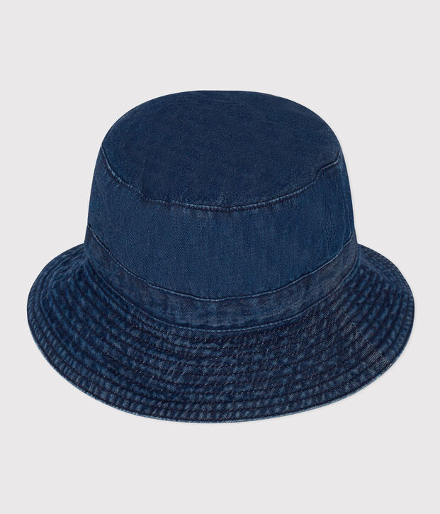 Baby-Sonnenhut aus Bio-Baumwolle blau
