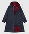 Lange Damen-Regenjacke mit zwei Farben blau SMOKING