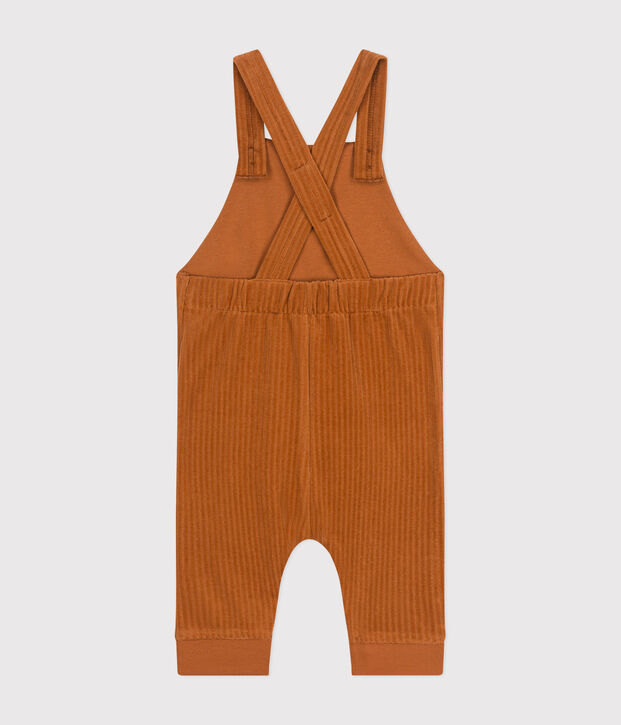 Lange Baby-Latzhose aus Cord braun