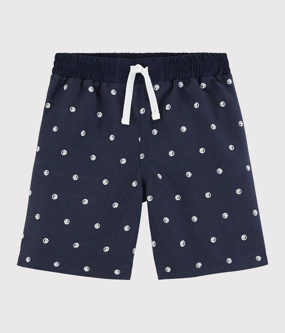 Kinder-Badeshorts aus recyceltem Material für Jungen blau SMOKING/weiss MARSHMALLOW