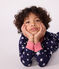 Kinder-Pyjama aus Molton mit Stern-Motiv blau SOIR/ MARSHMALLOW