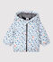Warme Baby-Windjacke weiss MARSHMALLOW/weiss MULTICO