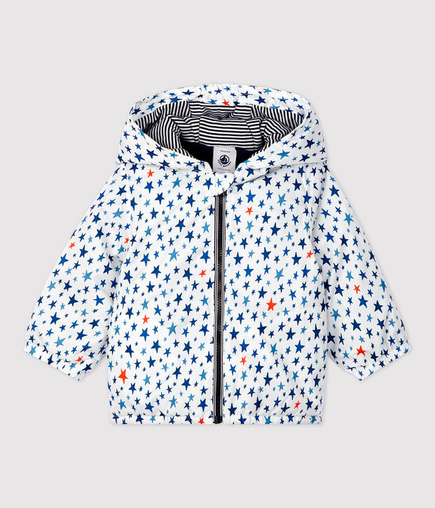 Warme Baby-Windjacke weiss/vielfarbig