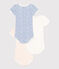 3er-Set Kurzarm-Baby-Bodys aus Baumwolle mit Blumenmuster variante 1