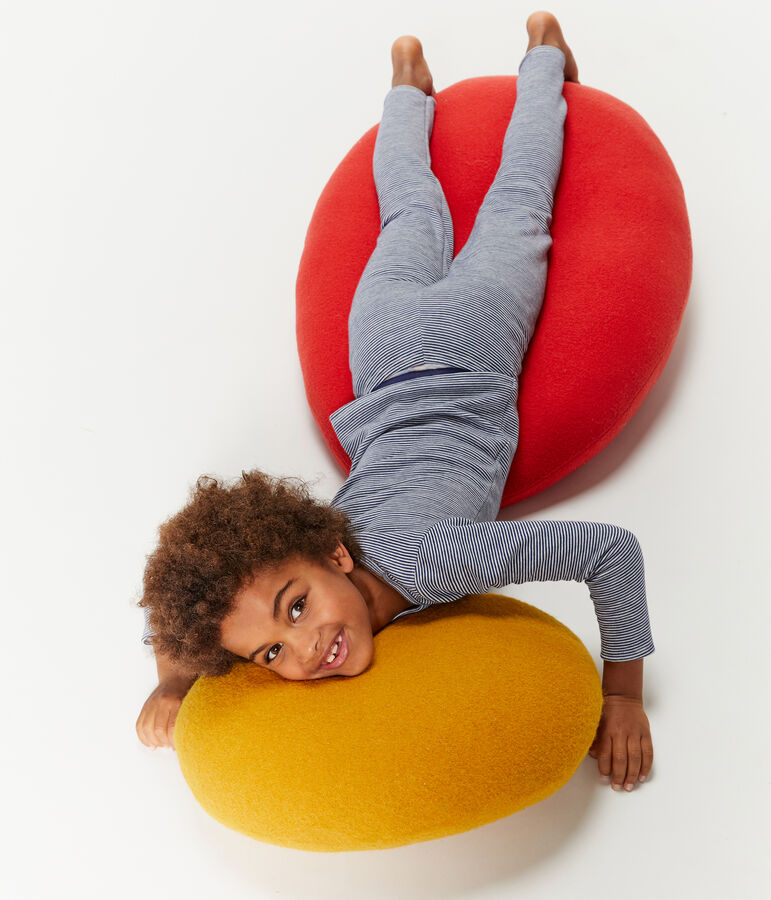 Pyjama aus angerautem, extra warmem Boucl&eacute;-Frottier f&uuml;r kleine Jungen blau/grau