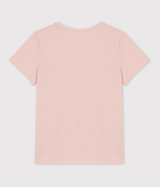 GERADES T-Shirt mit Rundhalsausschnitt aus Bio-Baumwolle Damen rosa SALINE