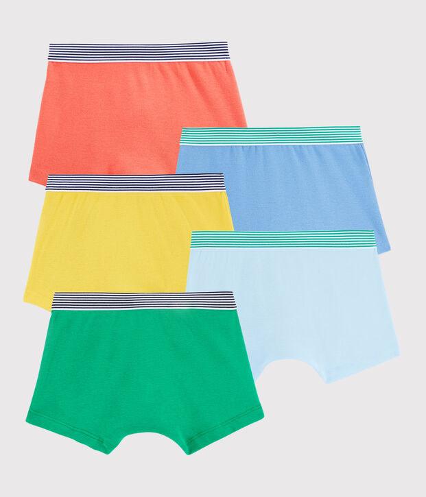 5er-Set Yoga-Boxershorts mit Tiermuster f&uuml;r kleine Jungen vielfarbig