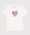 Damen T-Shirt Le Droit aus einfarbiger Baumwolle weiss MARSHMALLOW