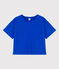 Damen-T-Shirt LE BOXY aus Baumwolle blau PERSE