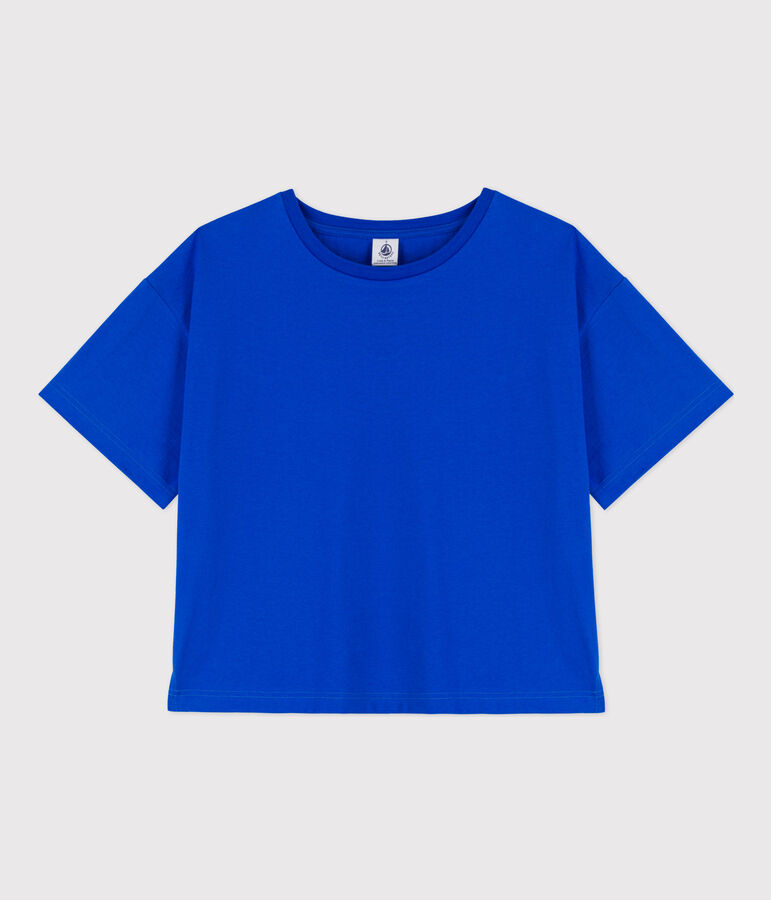 Damen-T-Shirt LE BOXY aus Baumwolle blau