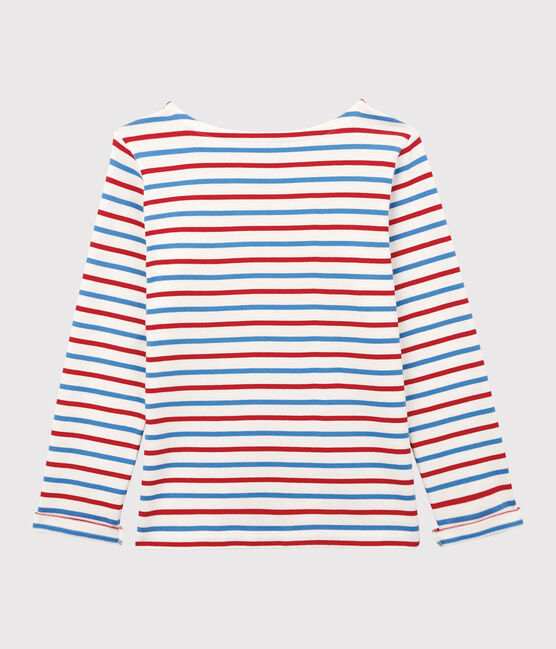 Streifenshirt aus Baumwolle für Damen weiss MARSHMALLOW/rot BRASIER/blau PEPS
