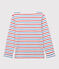 Streifenshirt aus Baumwolle für Damen weiss MARSHMALLOW/rot BRASIER/blau PEPS