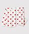 Kinderpyjama aus Molton mit Herzmotiv weiss MARSHMALLOW/rot TERKUIT
