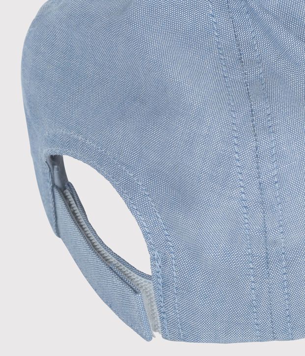 Baby-Kappe Petit Bateau aus hellem Denim blau