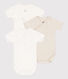 3er-Set Baby-Bodys aus Bio-Baumwolle