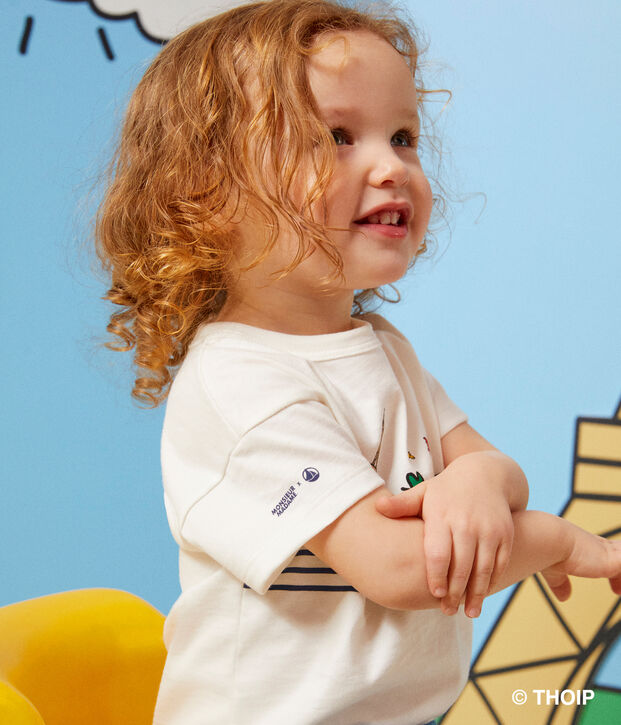 T-Shirt Mr. Men und Little Miss aus Baumwolle f&uuml;r Babys weiss