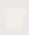 Kurzärmeliges Baby-T-Shirt aus einfarbiger Baumwolle blau MARSHMALLOW/ PORCELANA