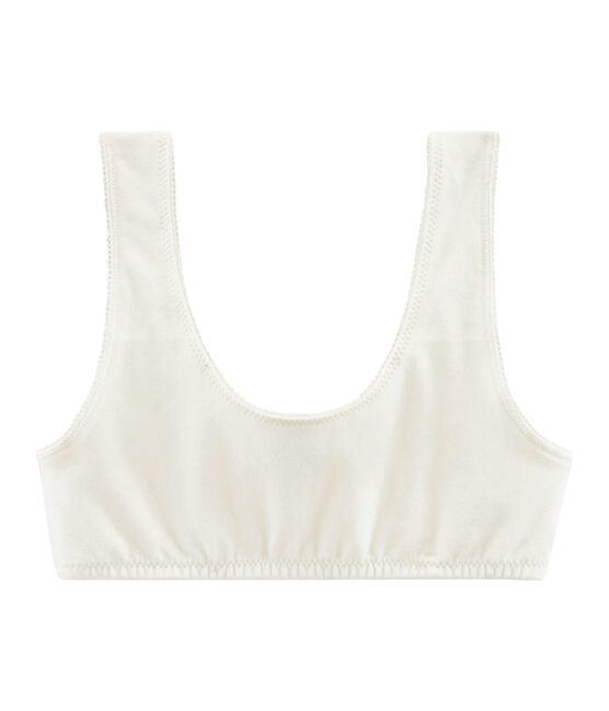 Gepolsterter Bustier für Mädchen weiss MARSHMALLOW
