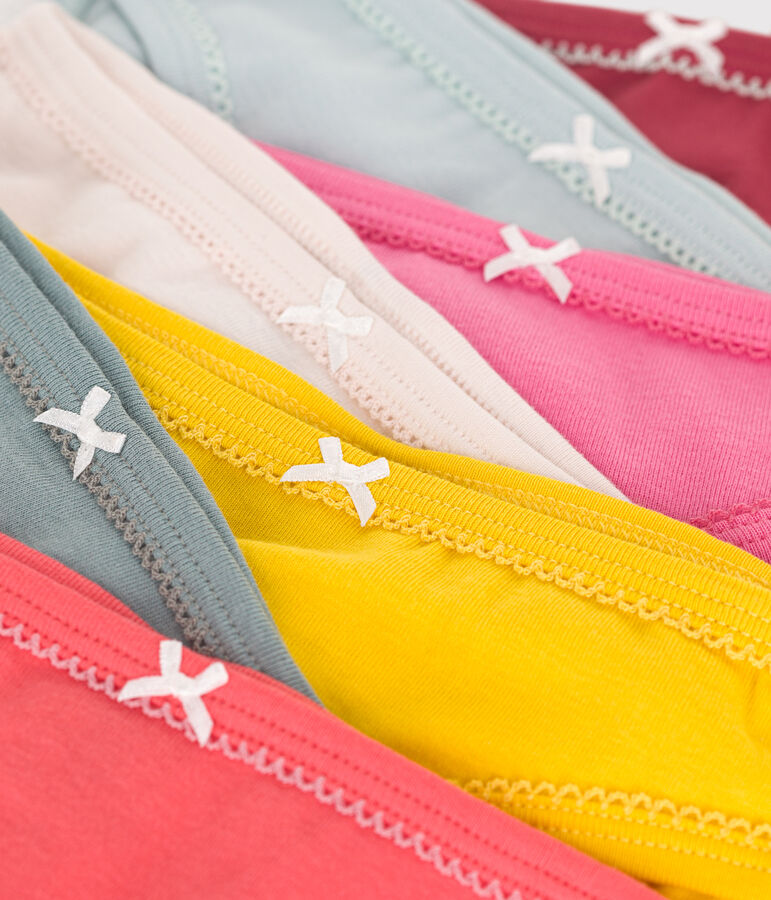 7er-Set Kinder-Slips aus einfarbiger Baumwolle variante 1