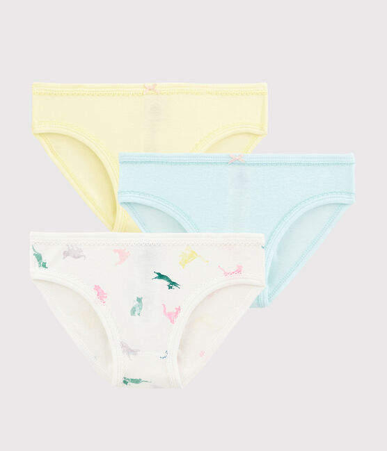 3er-Set Unterhosen mit buntem Katzenmotiv für Mädchen variante 1