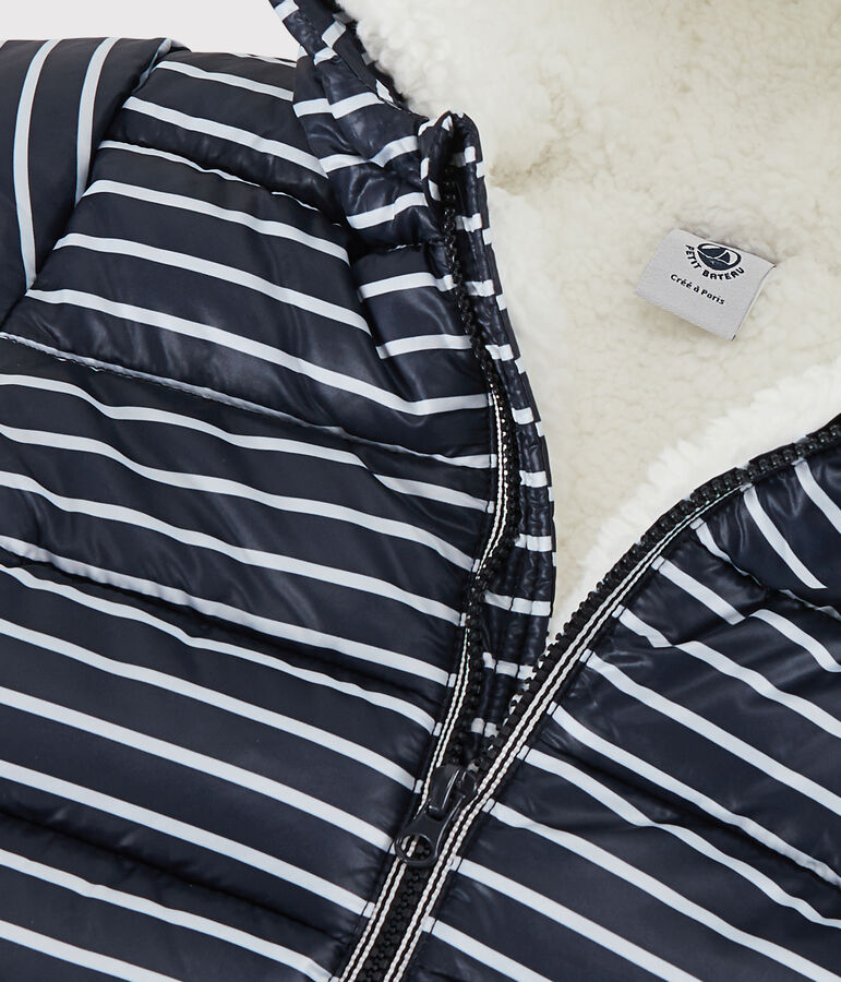 Gesteppter Baby-Anorak blau/weiss