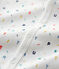 Baby-Strampler aus Bio-Baumwolle mit farbigem Buchstabenmuster weiss MARSHMALLOW/weiss MULTICO