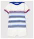 Gestreifter Baby-Kurzoverall aus Jersey für Jungen