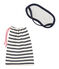 Set Maske und Beutel aus gedoppeltem Jersey blau SMOKING/beige COQUILLE