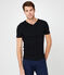 Kurzärmeliges t-shirt v-ausschnitt herren schwarz NOIR