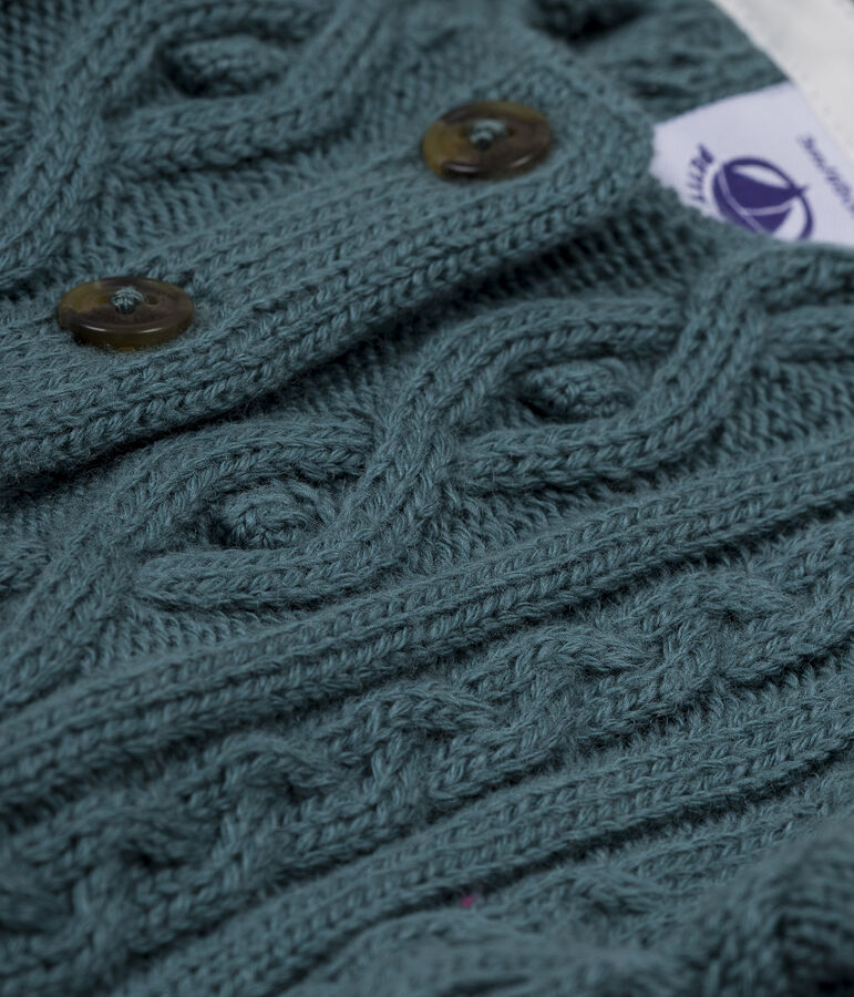 Cardigan mit Zopfmuster blau Atlantic