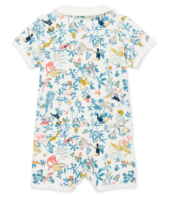 Baby-Kurzoverall Mädchen weiss MARSHMALLOW/weiss MULTICO