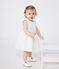 Ärmelloses weißes Baby-Kleid aus Baumwolle mit Lochspitze weiss MARSHMALLOW
