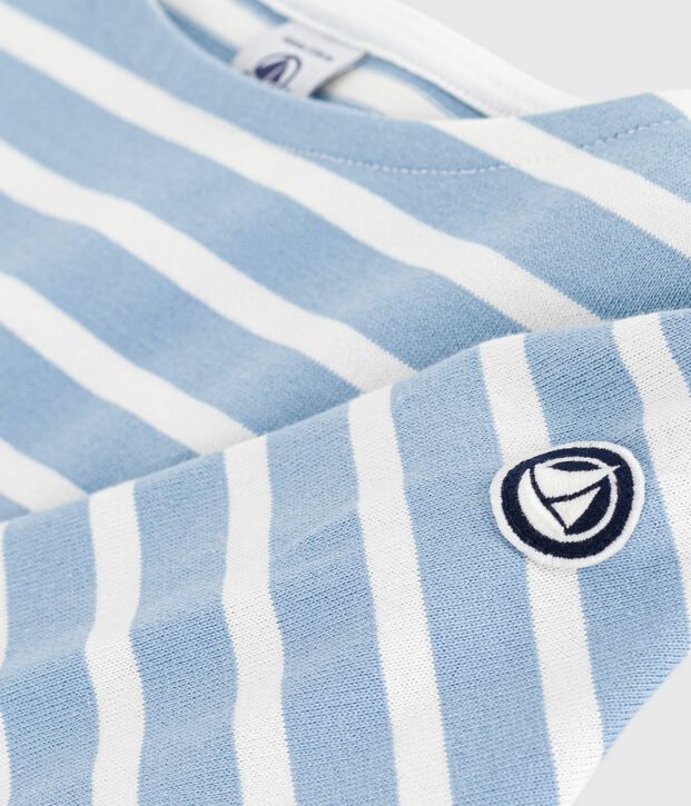 Kinder-Streifenshirt Marini&egrave;re aus Baumwolle blau/naturfarben