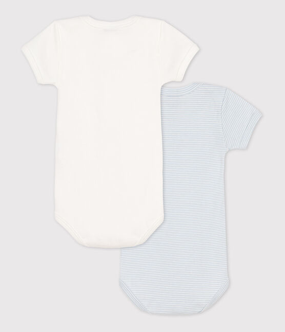 2er-Set kurzärmeligen Baby-Bodys aus Baumwolle mit Ringelstreifen variante 1