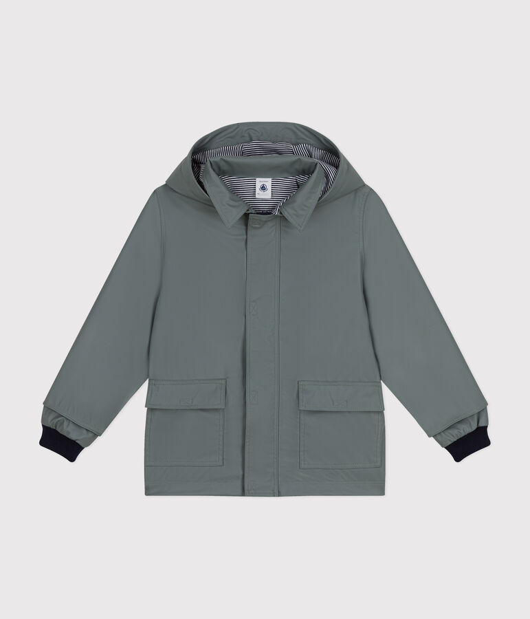 Klassische Kinder-Regenjacke f&uuml;r M&auml;dchen und Jungen gr&uuml;n